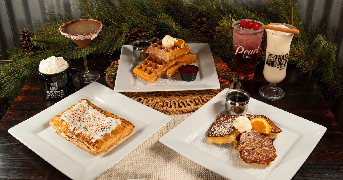 Monte Cristo Waffle and Maple Pancake Latte from the Winter Limited-Time Menu at Hash House A Go Go West Sahara Las Vegas